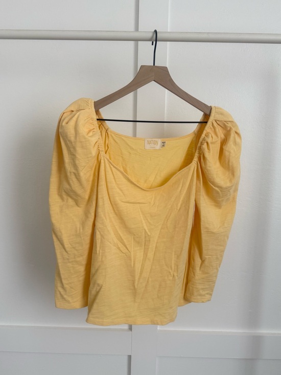 Nation LTD Tops - Nation LTD Yellow Long Puff Sleeve Top